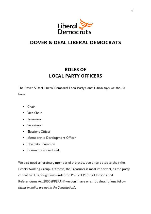 Roles of Local Party Officers 2025