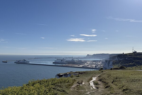Dover Harbour from the White Cliffs
