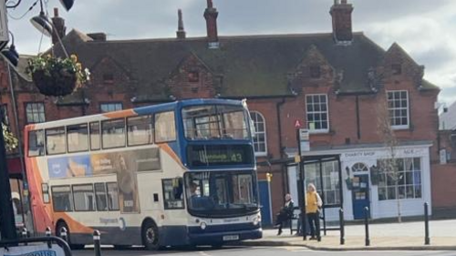 Bus stop by the Guildhall, Sandwich