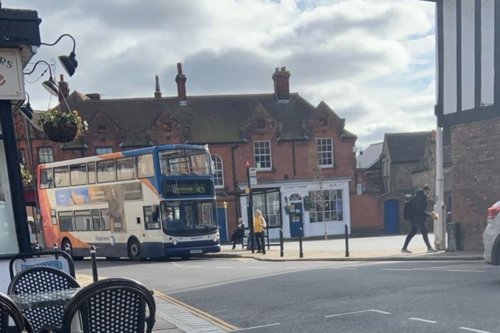 Bus stop by the Guildhall, Sandwich