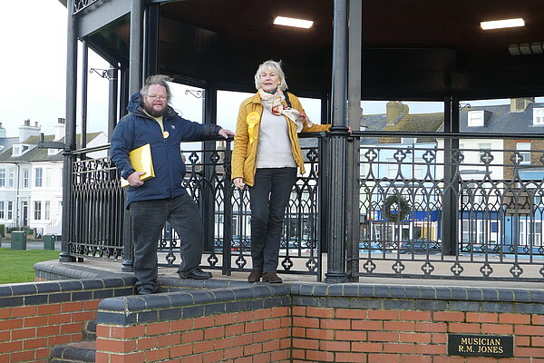 Cllr Rick Blackwell with Penelope James, LibDem parliamentary candidate for Dover & Deal 